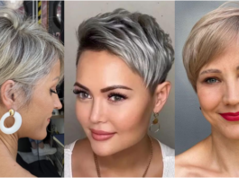 Kurzer Stapel Bob Cut für mittlere Altersfrauen