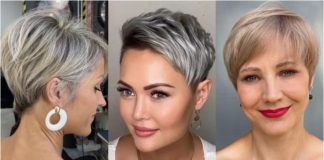 Kurzer Stapel Bob Cut für mittlere Altersfrauen